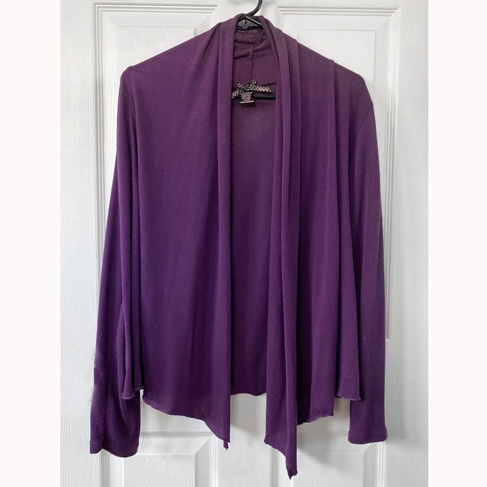 “Hiatus” – size Large sweater/shrug with ¾-sleeves